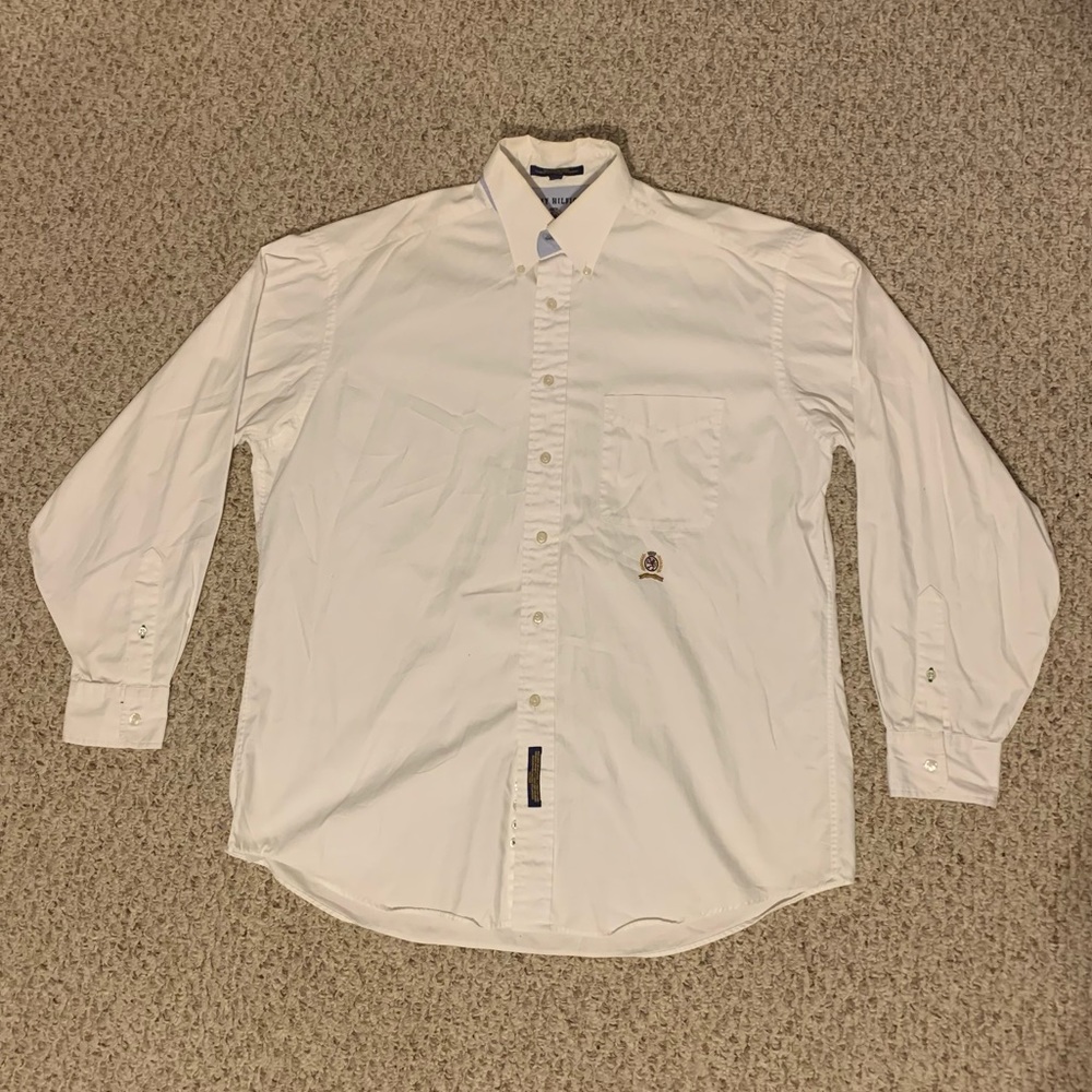 White Tommy Hilfiger Button Up